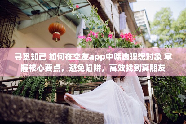 寻觅知己 如何在交友app中筛选理想对象 掌握核心要点，避免陷阱，高效找到真朋友