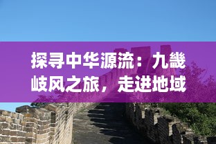 探寻中华源流：九畿岐风之旅，走进地域文化的多元韵律和历史积淀