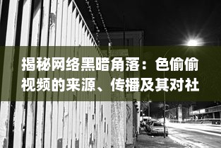 揭秘网络黑暗角落：色偷偷视频的来源、传播及其对社会道德伦理的冲击