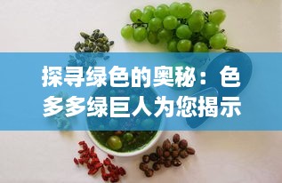 探寻绿色的奥秘：色多多绿巨人为您揭示健康饮食的秘诀与可能性 v6.1.5下载