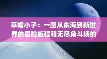 草帽小子：一路从东海到新世界的冒险旅程和无尽角斗场的传奇挑战