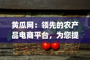 黄瓜网：领先的农产品电商平台，为您提供新鲜的黄瓜及多样化的农产品选择