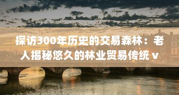 探访300年历史的交易森林：老人揭秘悠久的林业贸易传统 v6.9.0下载