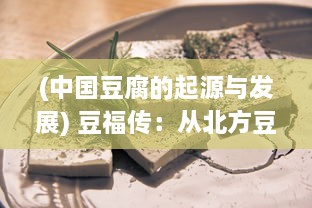 (中国豆腐的起源与发展) 豆福传：从北方豆腐的历史演变到南方豆浆文化的传承和发展