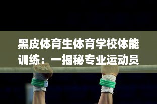 黑皮体育生体育学校体能训练：一揭秘专业运动员的精细力量构建与耐力提升策略 v0.9.3下载