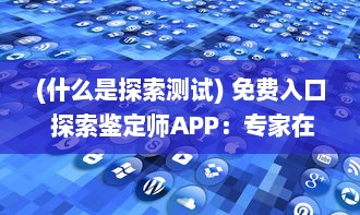 (什么是探索测试) 免费入口 探索鉴定师APP：专家在线，快速鉴定，一站式解决方案