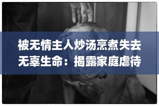 被无情主人炒汤烹煮失去无辜生命：揭露家庭虐待下小狗的无奈与挣扎的小说