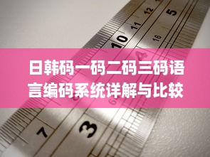 日韩码一码二码三码语言编码系统详解与比较